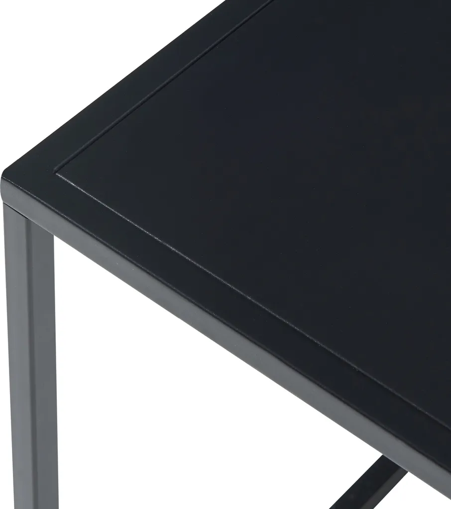Table basse acier noir mat Solund - Solution gain de place - 60x60x45