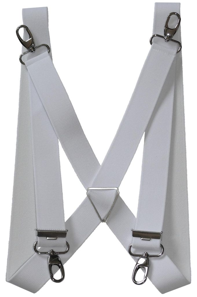 Hosenträger mit Karabinerhaken und Metallkreuz Produktbild 
