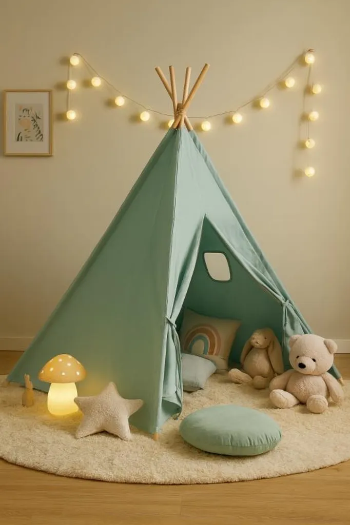 Tipi de Jeu Enfant Stable Bleu - La Solution pour une Chambre Rangée - 6