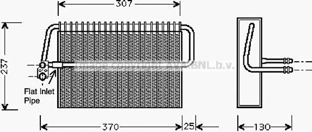 Évaporateur AVA MSV272 pour Climatisation Mercedes OE 2108300358 Classe E