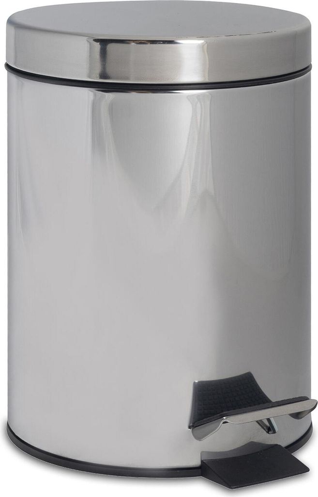 Harbour Housewares Runder Badezimmer-Treteimer – 3 Liter – Chrom