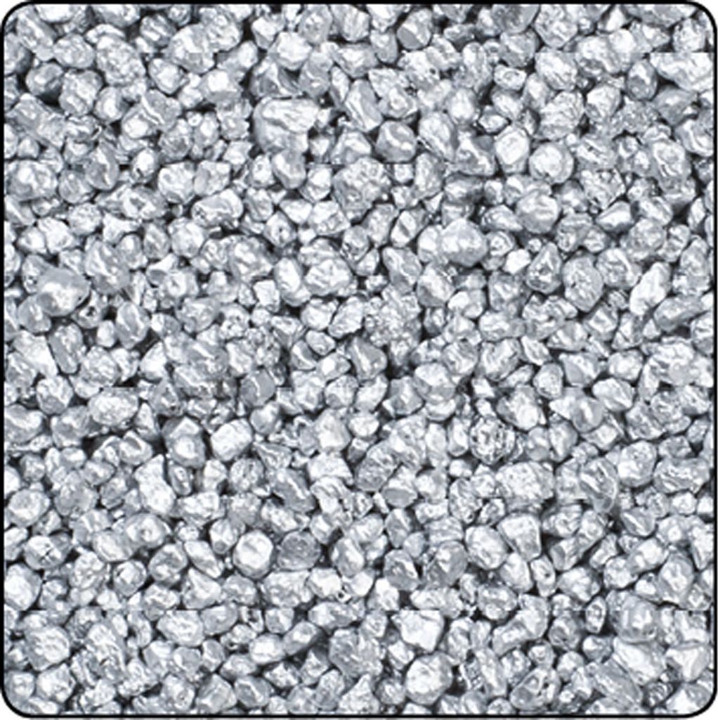Deko Granulat silber kleinkörniger Kies grob 2 bis 4mm Produktbild 