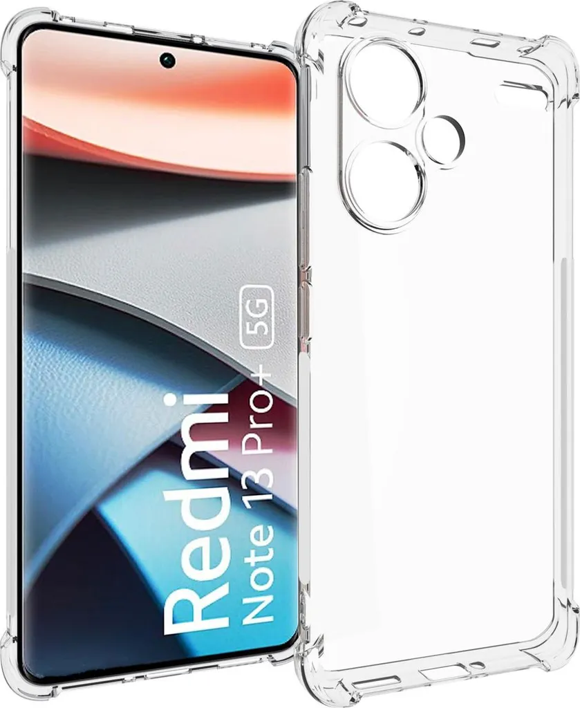 Custodia ISOI Con Cordino Per Xiaomi Redmi Note 13 Pro Plus 5G, Cover Trasparente Con Tracolla Regolabile, TPU Morbido Antiurto, Nera. - 2