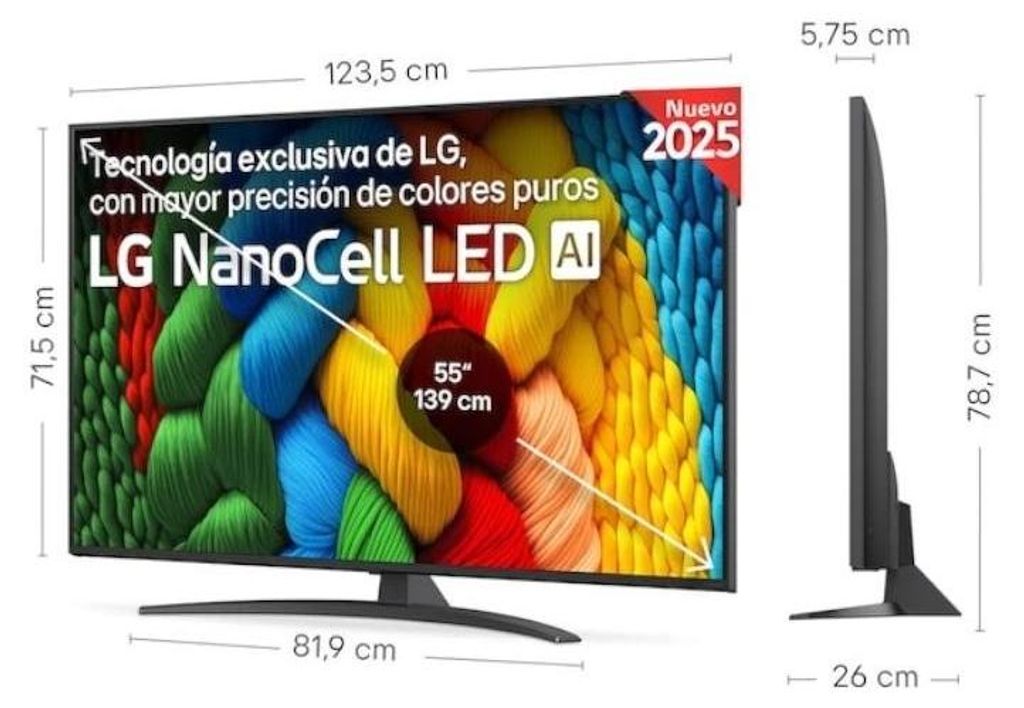 Lg 55Nano81A6A Tv 55" Uhd Smart Tv 4K Imagen del producto 