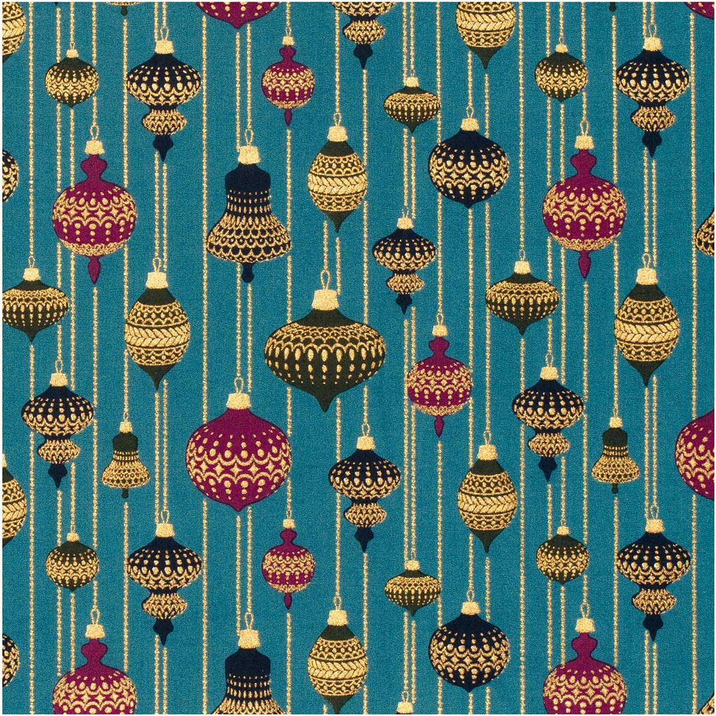 Baumwoll-Stoff Winterzauber 1x1,45m Foliendruck Popeline Dekostoff 100