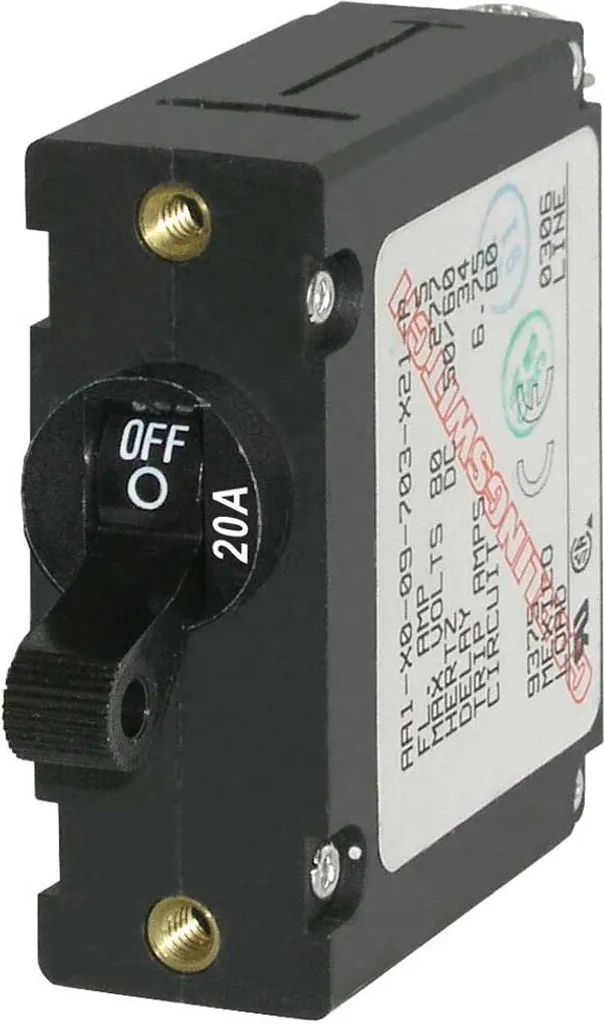 Disjoncteur de protection magnétique 20A pour tableau électrique