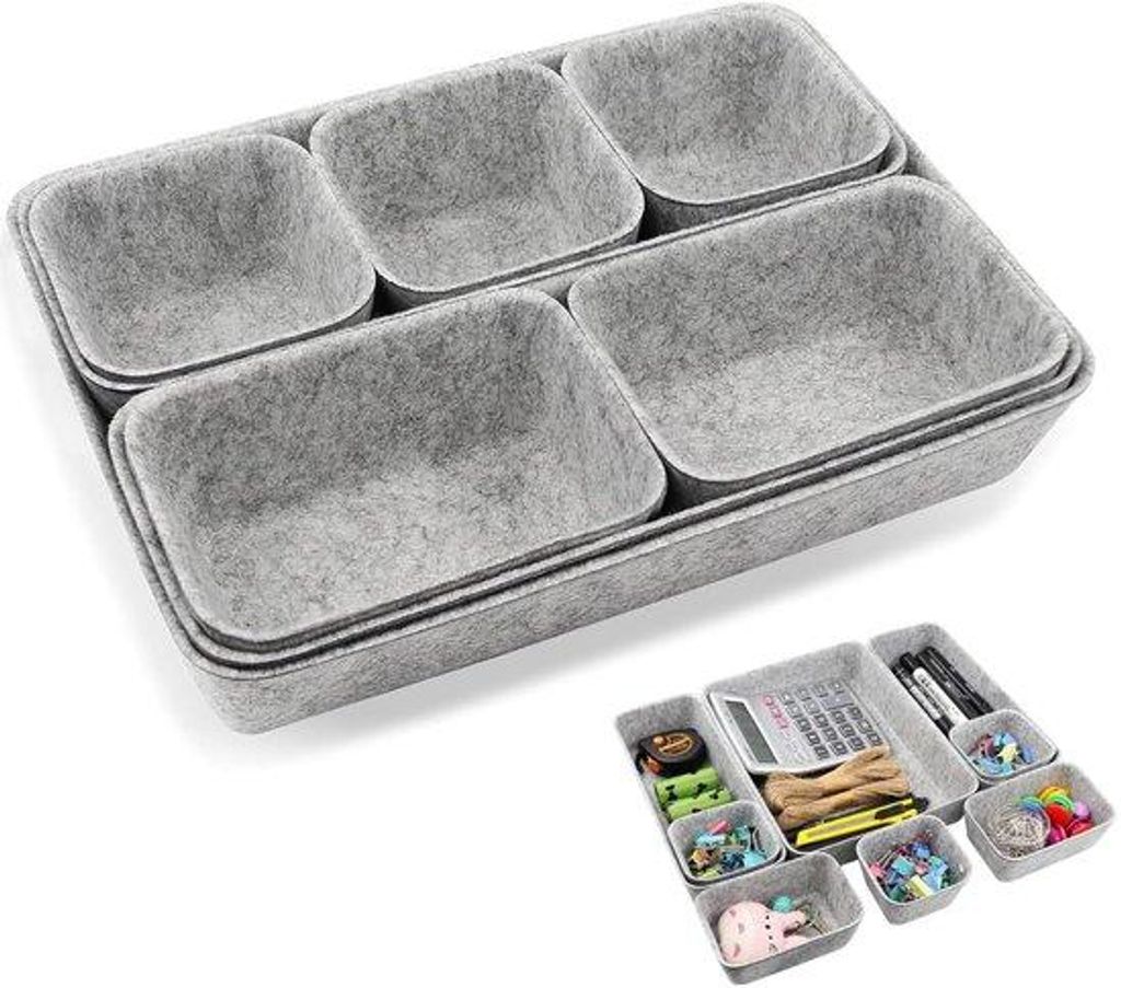 Graues 8-teiliges Ladesystem, Organizer, Opbehlungen, Büro, Wohnen