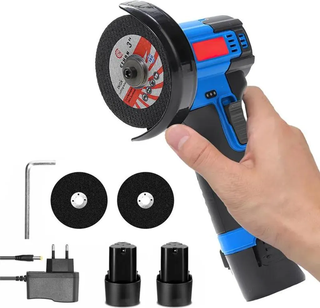 Smerigliatrice Angolare 550W Ricaricabile Stile A | 2x Batteria 12V EU