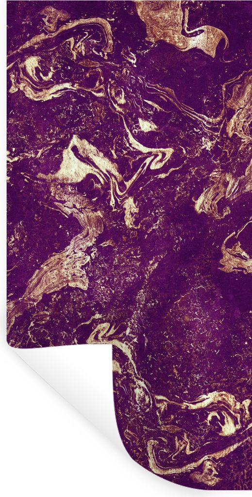 MuchoWow Wandtattoo Wandsticker Wandaufkleber Naturstein - Kalkstein - Gold 20x40 cm Selbstklebend und Repositionierbar - Selbstklebend - Fototap...