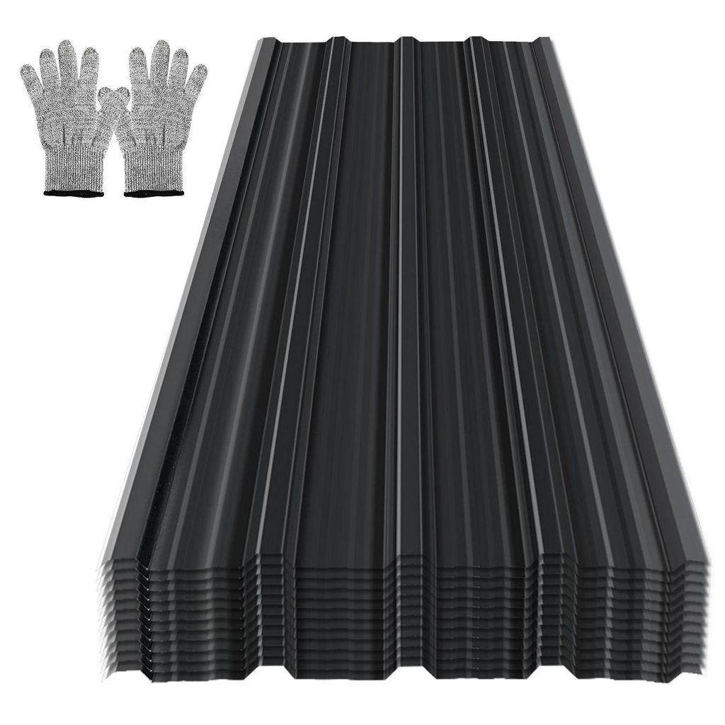 12/24/36x lamiera grecata 129x46cm 7-21㎡ per tetto Immagine del prodotto 