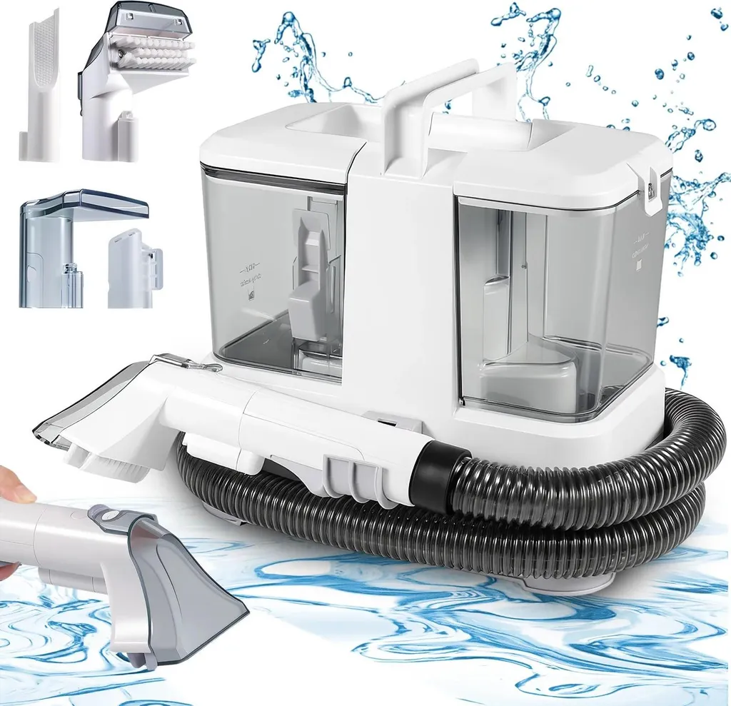 Appareil Nettoyage Vapeur Portatif - Shampouineuse Canapé et Voiture 800W