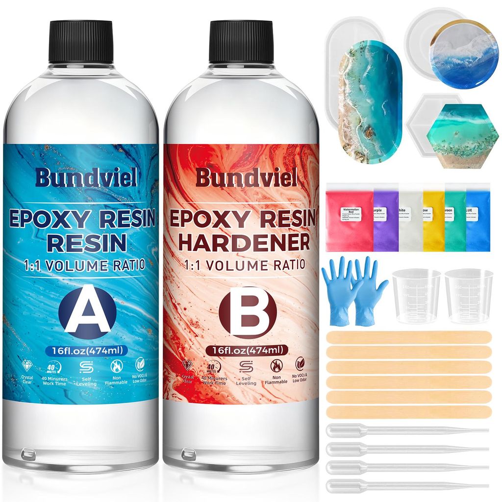 1000ml Epoxidharz Set Anfänger, Epoxidharz starterset Harz Produktbild 