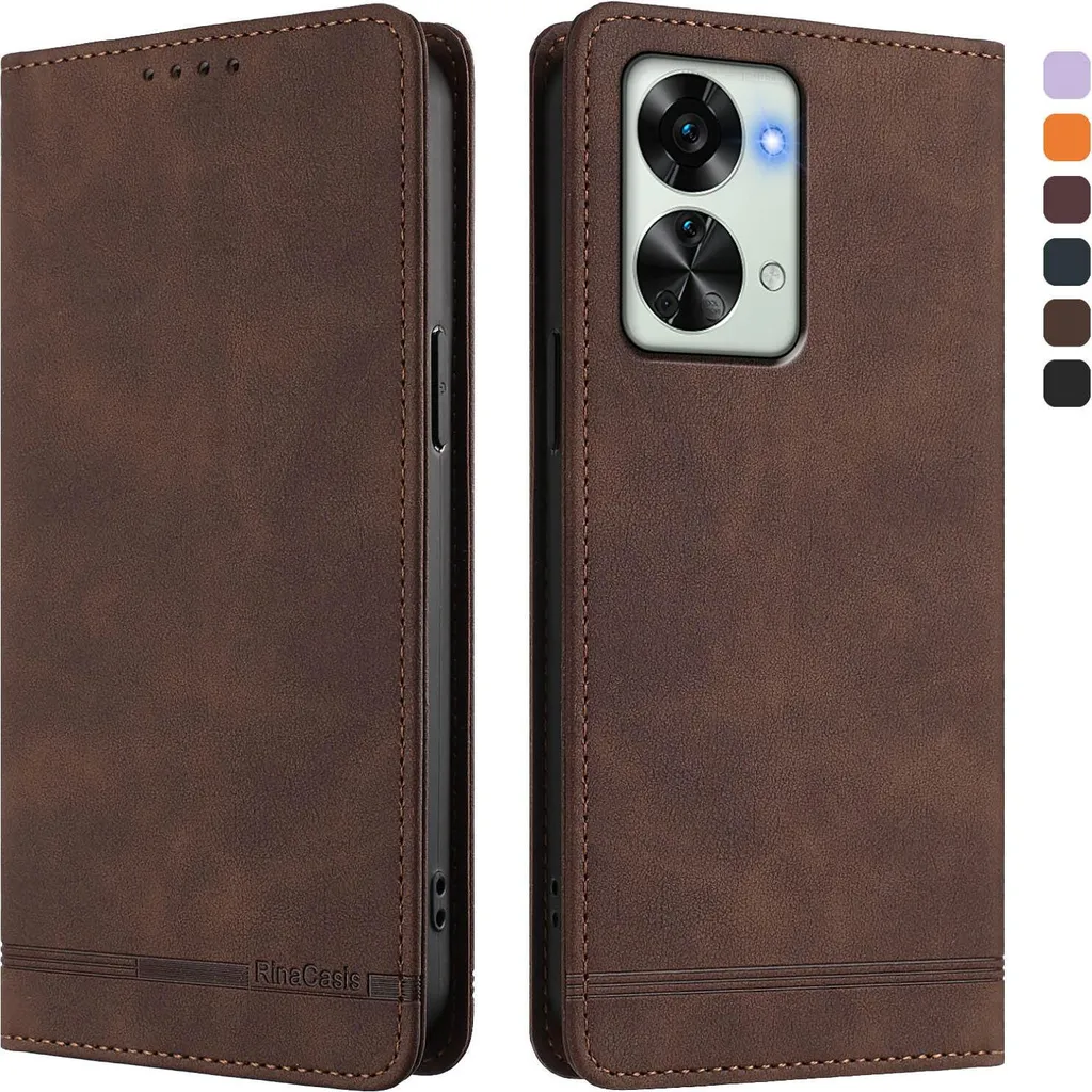Verco Custodia Portafoglio In Pelle PU Per OnePlus Nord 2T 5G - Cover Con Slot Per Carte E Supporto Per Video, Nero