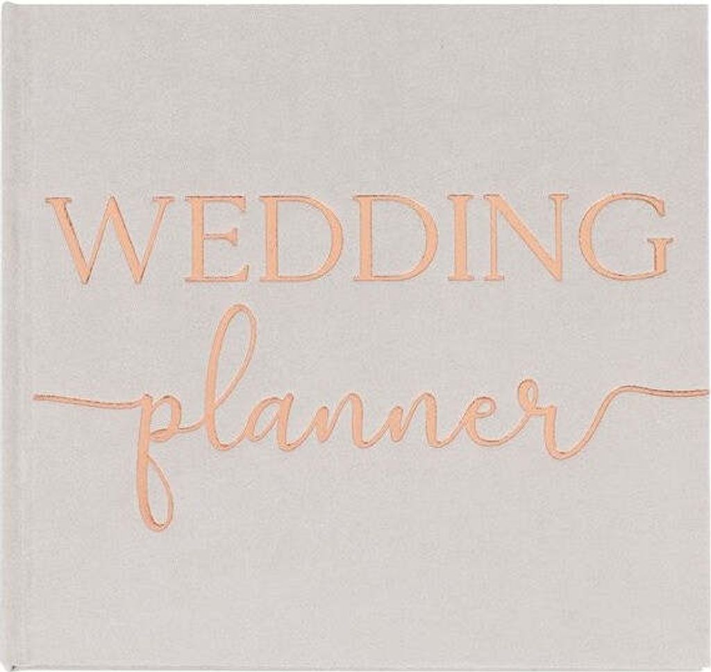 Hochzeitsplaner Suede Grau (20,5 x 21,5 cm)