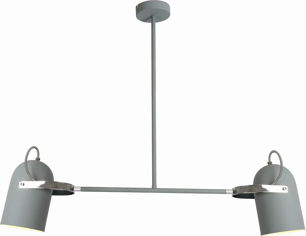 Suspension métal gris IP20 double éclairage E27 Candellux durable
