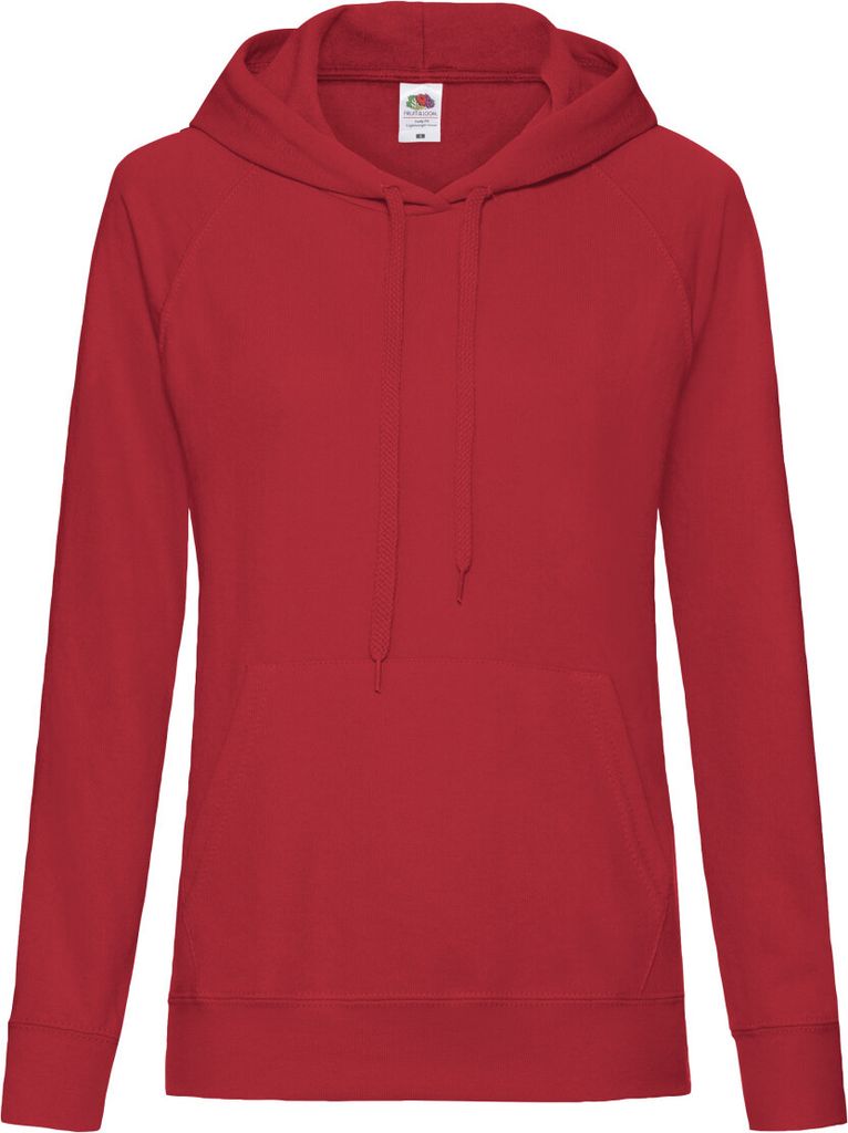 Fruit Of The Loom Damen Kapuzenpullover / Kapuzen-Sweatshirt / Hoodie, tailliert BC2657 (Large) (Rot)