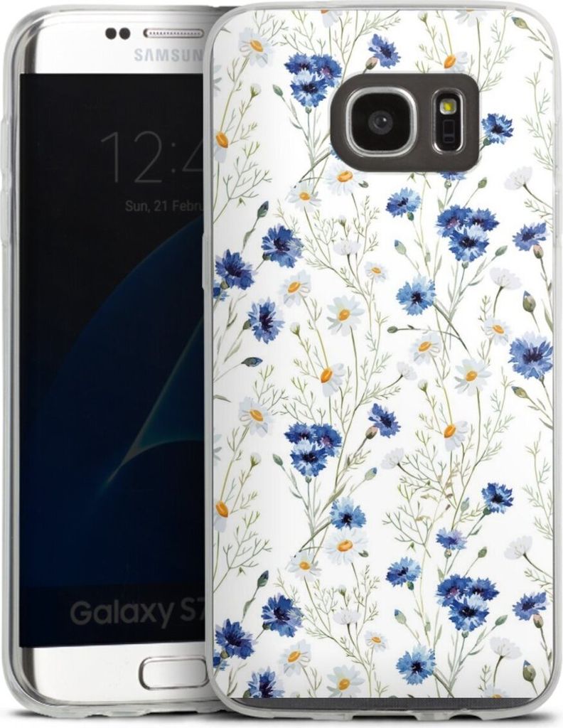 DeinDesign Slim Hülle für Samsung Galaxy S7 Edge Silikon Case Ultra Dünn Handyhülle Blume Blumen Muster