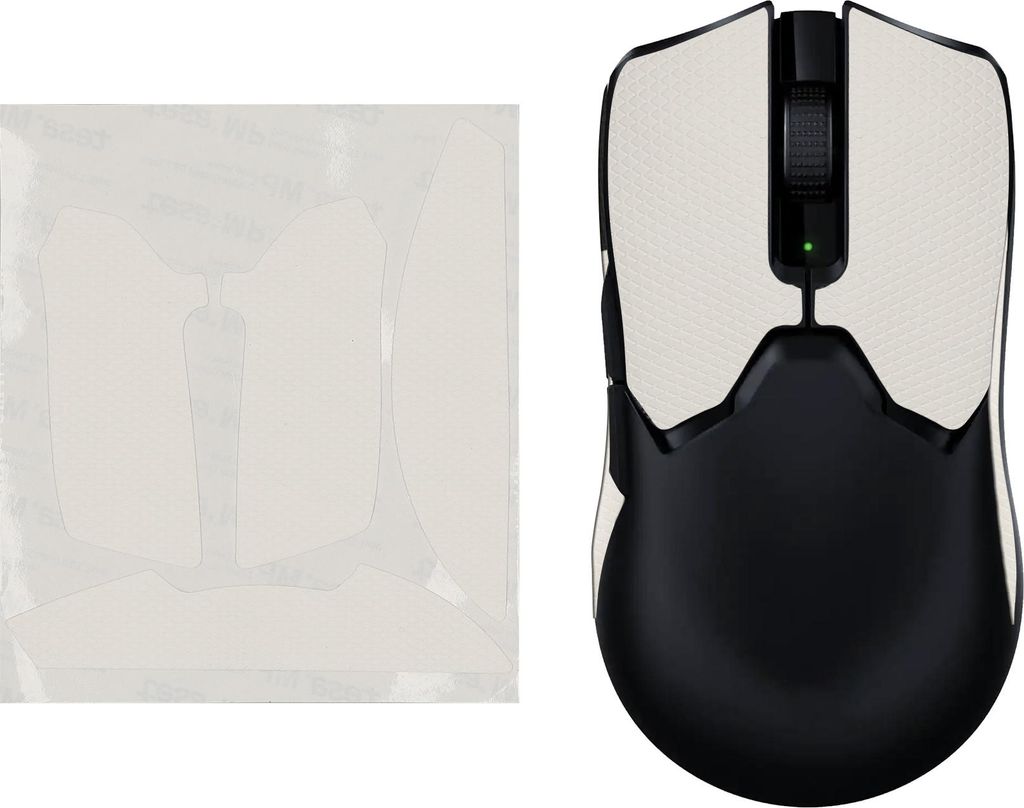 kwmobile Gaming Maus Grip Tape kompatibel mit Razer Viper V2 Pro Maus - Rutschfestes Griffband für PC Maus - Weiß