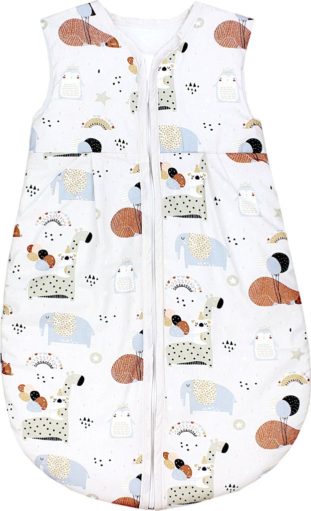 TupTam Ganzjahresschlafsack 2.5 TOG wattiert ärmellos Baby Schlafsack , Farbe: Partytiere Luftballons, Größe: 68-74