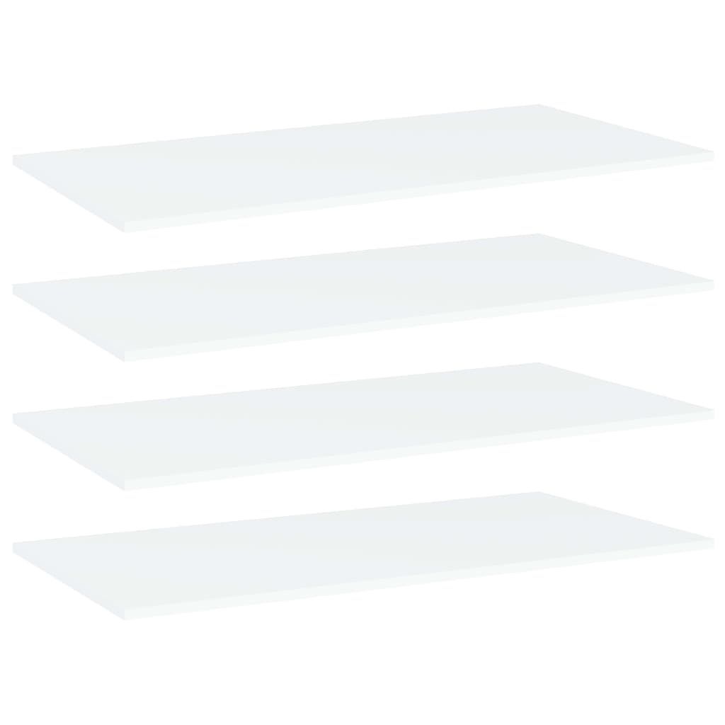 Bücherregal-Bretter 4 Stk. Weiß 80x20x1,5 cm Holzwerkstoff