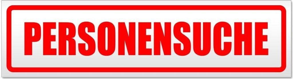 Kiwistar Personensuche Magnetschild Schild magnetisch - 20cm Rot - Magnetfolie für Auto PKW Kfz