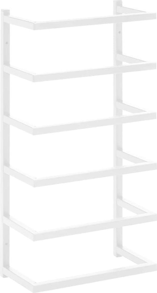 vidaXL Vešiak na uteráky biely 24x12x48 cm Oceľ Obrázok produktu 