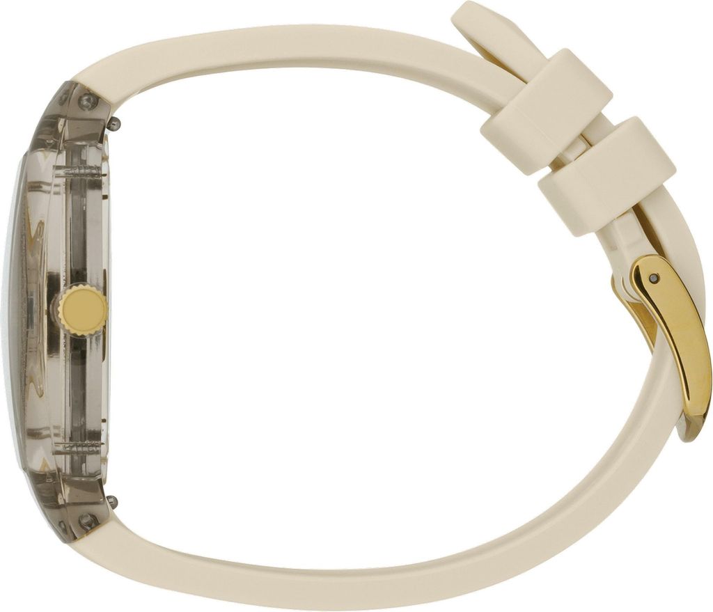 Side view of a watch on a white background.