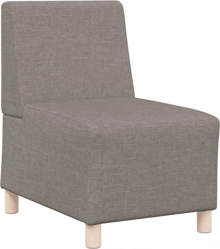 SYFAX Divano Componibile Senza Braccioli Tortora 55cm Tessuto Premium