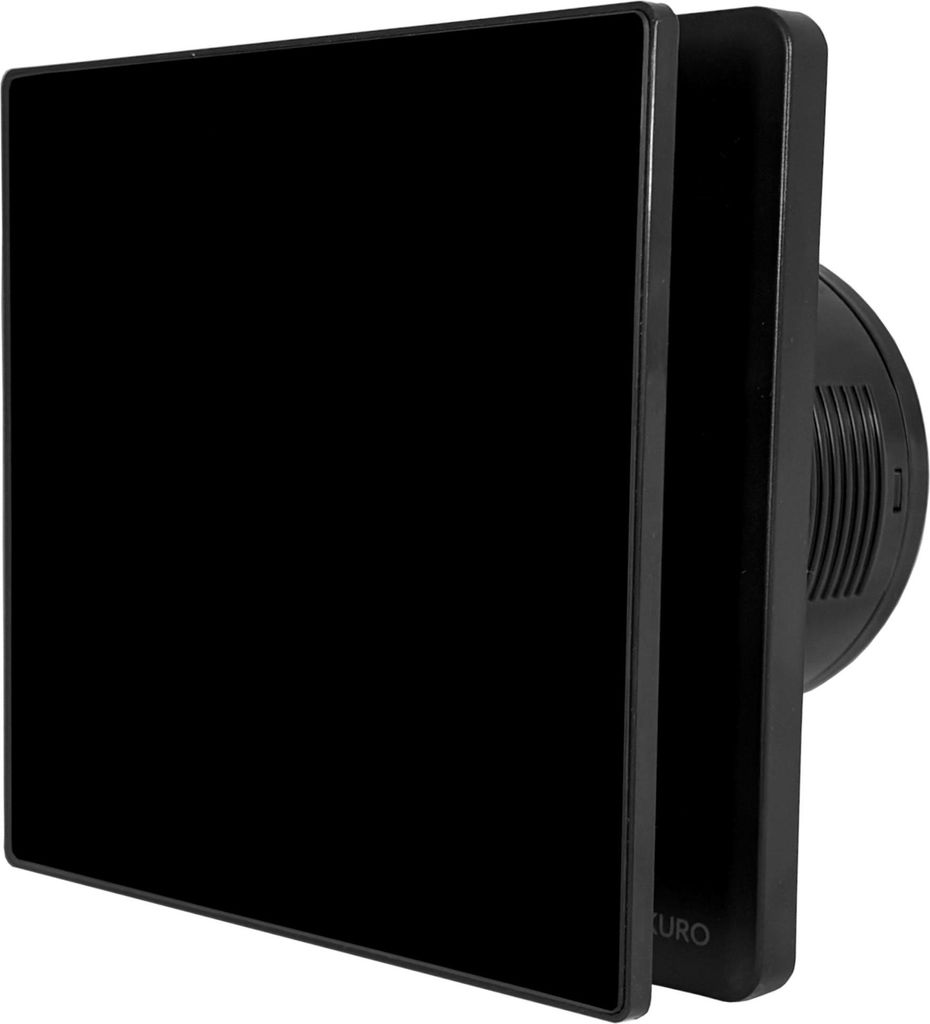 Badezimmerlüfter mit Timer Glas NORTADA HOKURO HOK 100 T schwarz