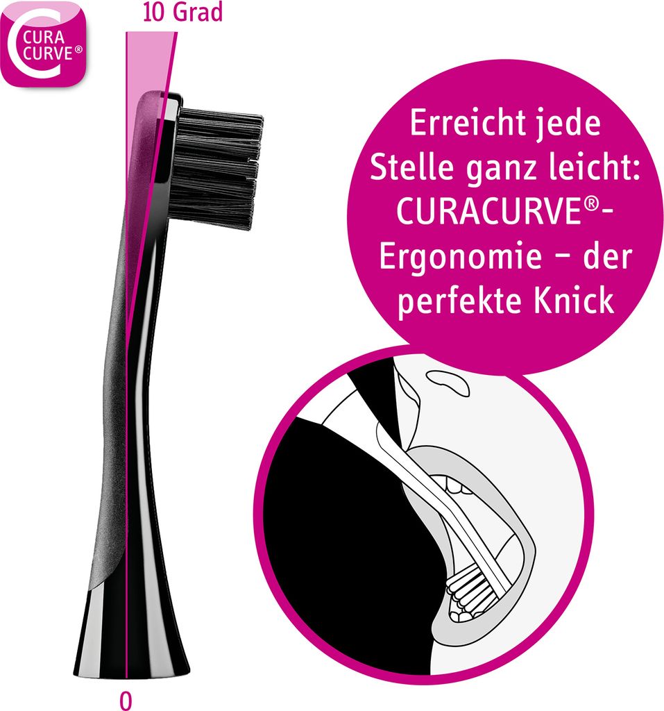 Curaprox Hydrosonic Black is White Carbon Whitening Brush Produktbild 6