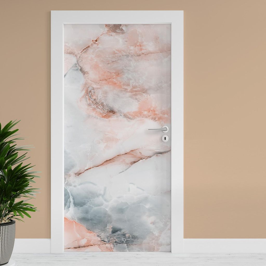 Türfolie "Marmor Weiß" 90x200cm Türposter Deko Aufkleber Folie Tapete TF02-24