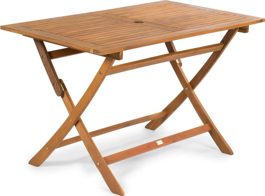 Table en bois d'acacia traité avec finition huilée résistante aux UV