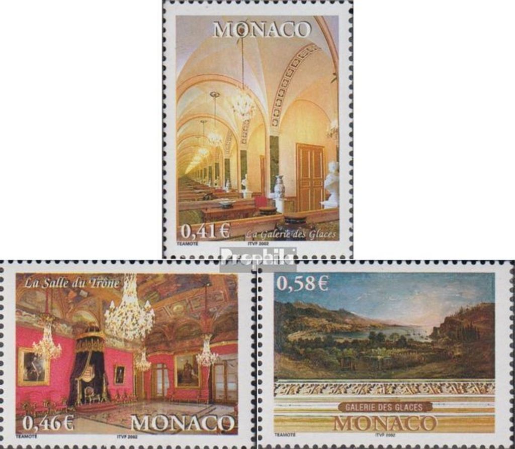 Briefmarken Monaco 2002 Mi 2583-2585 (kompl.Ausg.) postfrisch Freimarken: Fürstenpalast