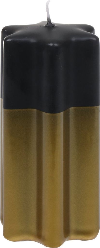 Sternkerze "CHRISTINE" Schwarz/Gold 110/57 mm, Weihnachtskerzen von Steinhart Kerzen in RAL-Kerzen Güte Qualität