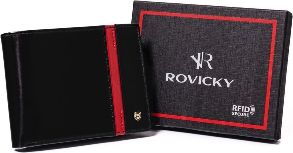 Rovicky | Herren Ledergeldbörse mit RFID Protect
