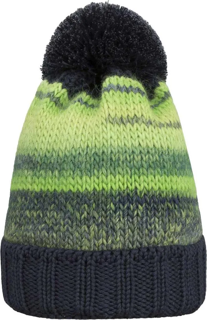 Cappello Bimbo Döll Verde con Pompon | Caldo Berretto in Maglia Invernale