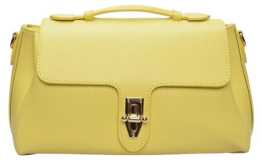 Sac à main RM 149T Giallo Limone en cuir rigide et design contemporain