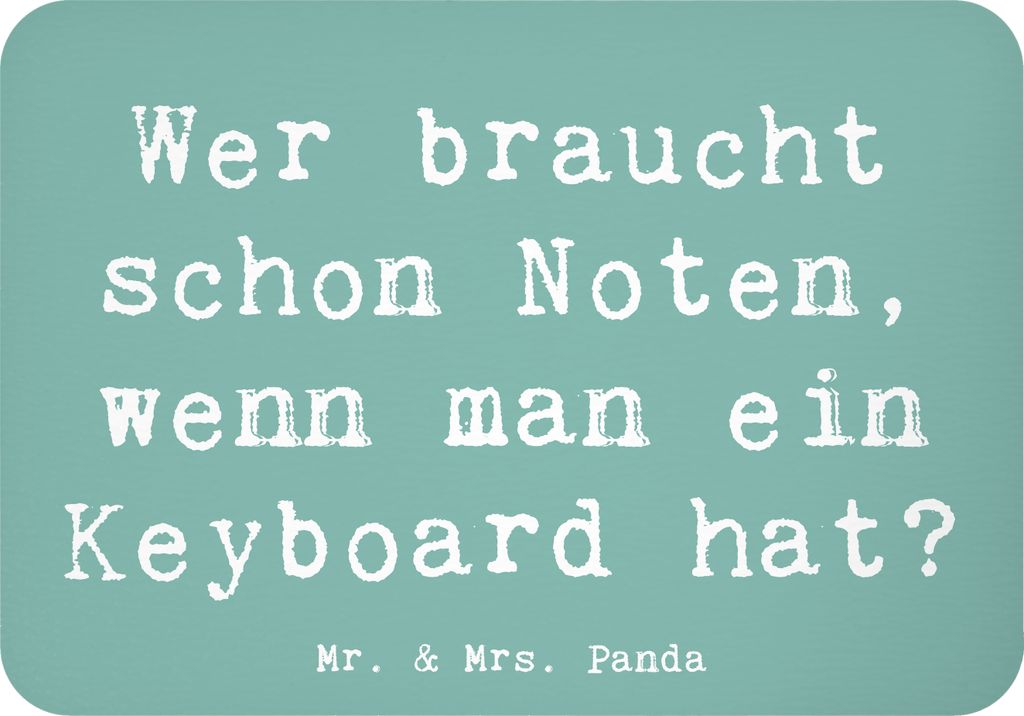 Mr. & Mrs. Panda magnet Spruch Keyboard Freude - Meeresbrise - Geschenk, Klänge, Sequenzer, whiteboardmagnet, haftmagnet, Intuition, Klaviere, Kü...
