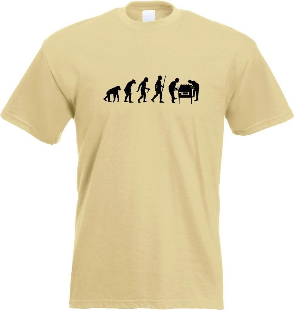 Kiwistar - T-Shirt - Khaki - Kicker Tischfußball Evolution Motiv Bedruckt Funshirt Design Print - mit Motiv Bedruckt - Funshirt Design - Sport - F...
