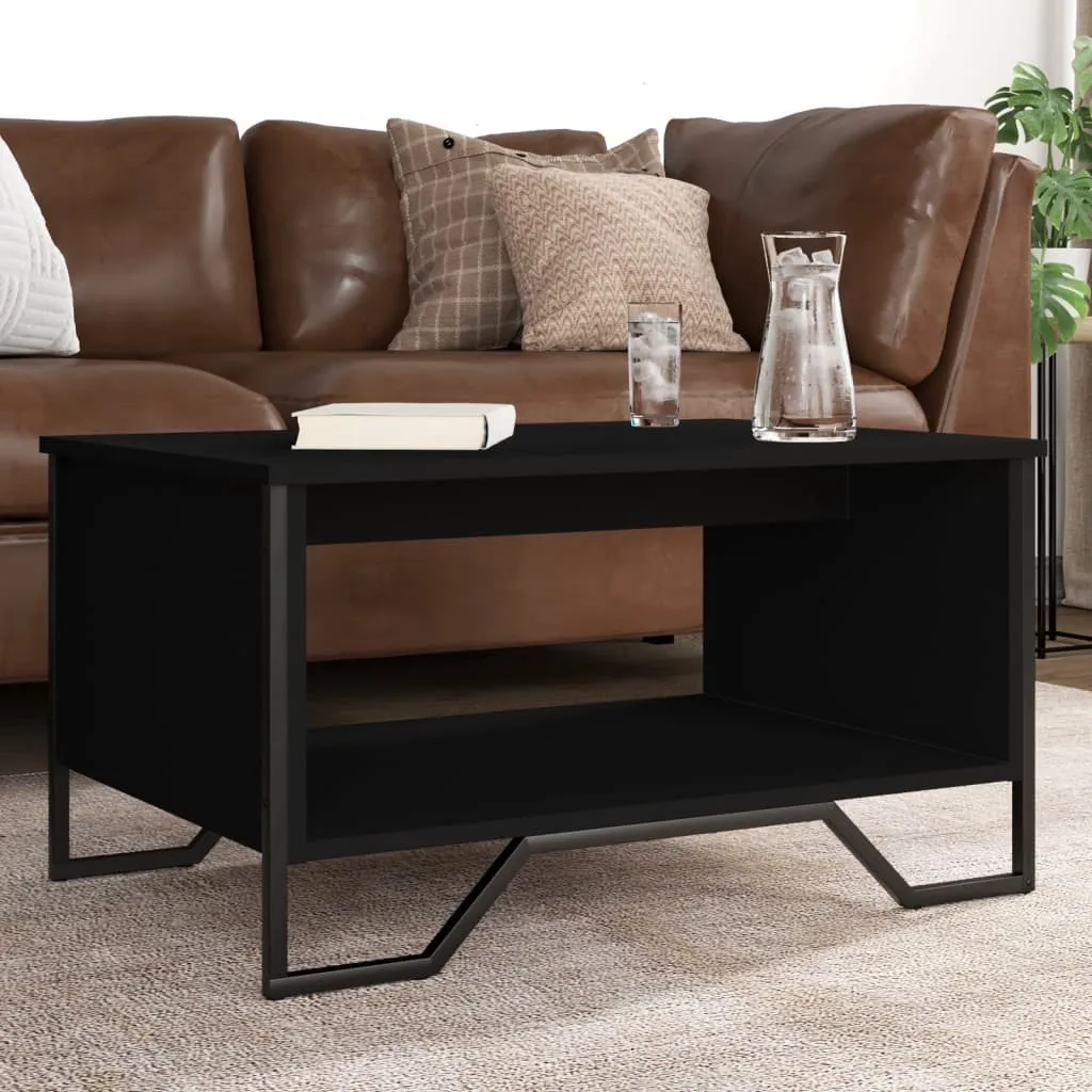 Maison Exclusive - Tavolino nero 75x51x40 cm Materiale ligneo