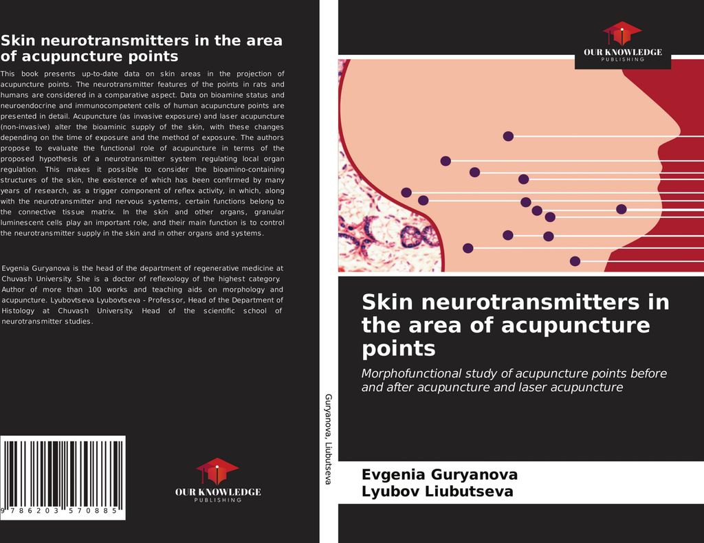 Skin neurotransmitters in the area of acupuncture points