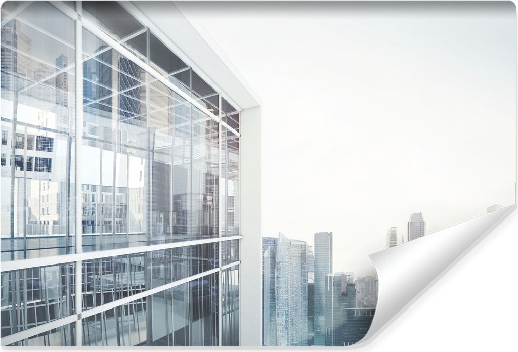 Muralo Selbstklebende Fototapete WOLKENKRATZER Stadtarchitektur 3D Br. 180cm x Hö. 120cm
