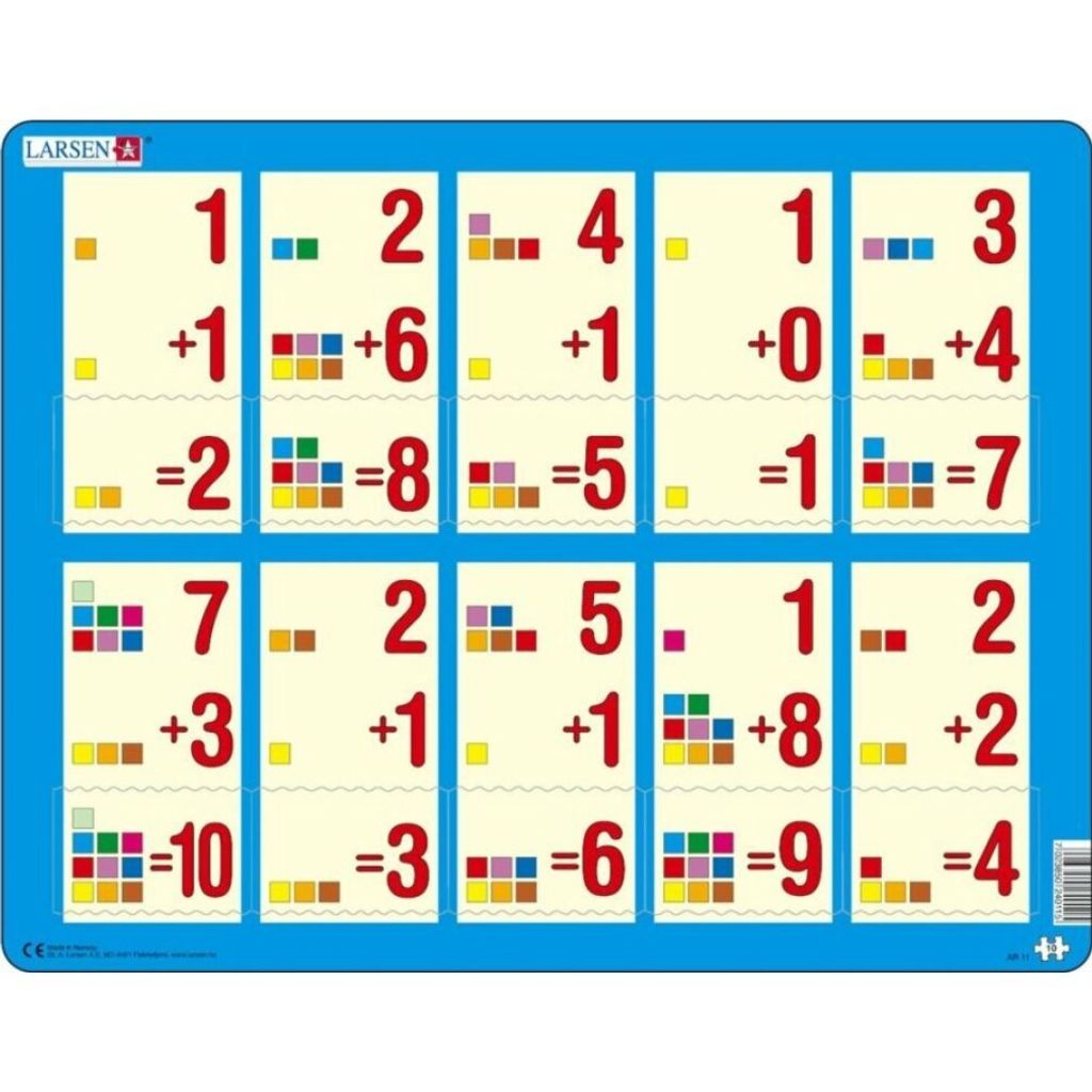 LARSEN Puzzle Addieren bis zu zehn 10 Teile
