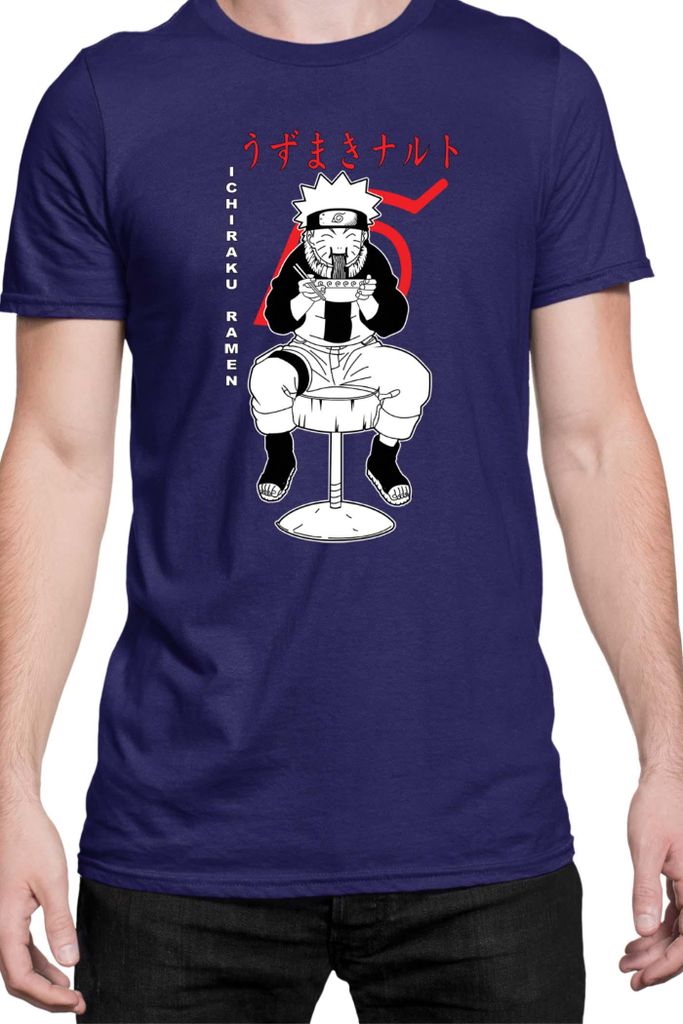 Herren T-Shirt Naruto Ichuraku Ramen 02, Man S / Dunkelblau