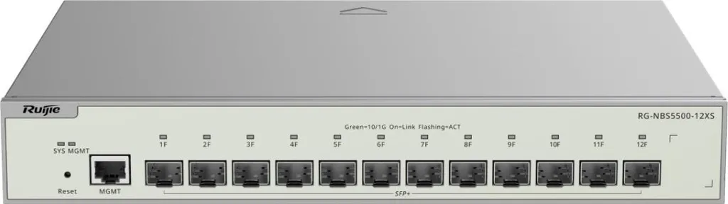 Commutateur Optique 10Gbps Reyee Layer3 12 ports SFP+ Cloud Managed