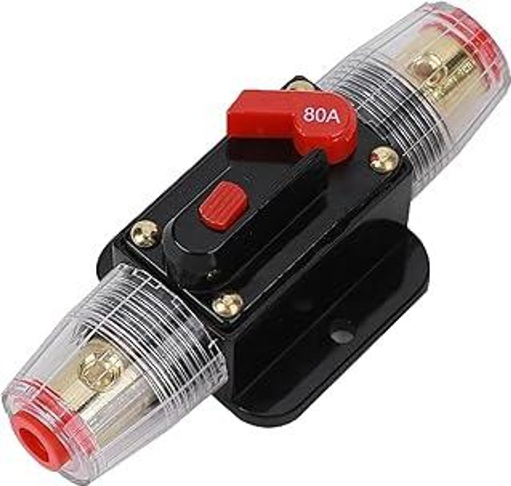 Anhoer Auto Leistungsschalter mit Manuellem Reset Automatiksicherungshalter 12V-24V DC Inline Auto Leistungsschalter Sicherung für Auto Automotive...