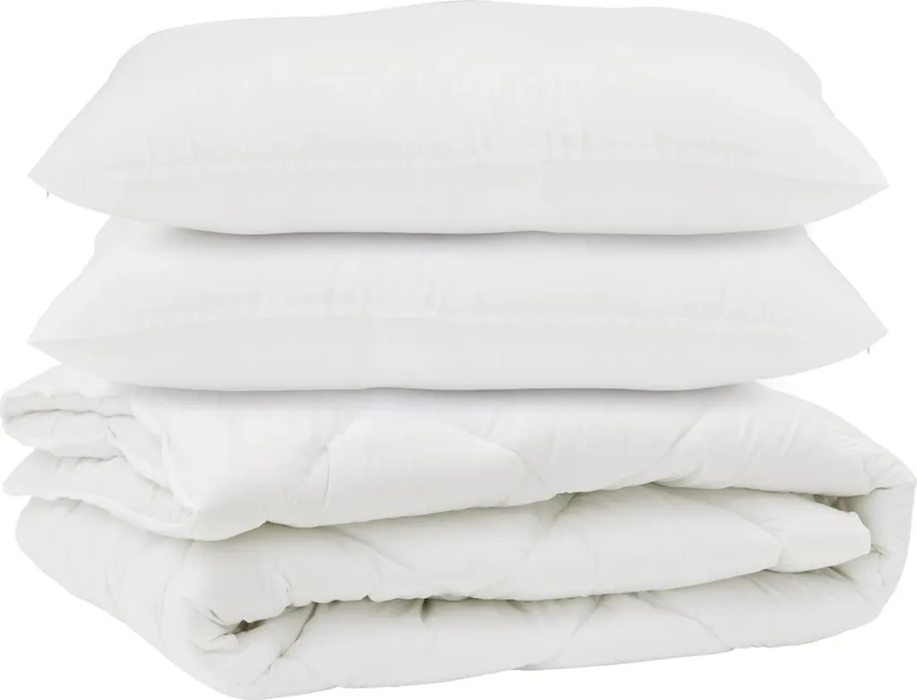 Set Letto vidaXL 3 Pezzi: Piumino e Cuscini Bianco Microfibra Loft