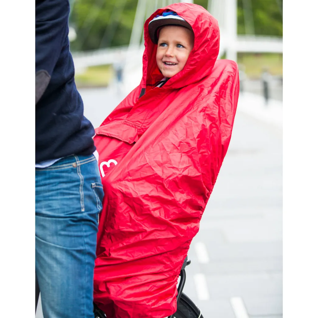 Poncho Imperméable Rouge Hamax HAM590002 avec Capuche Ajustable - 4