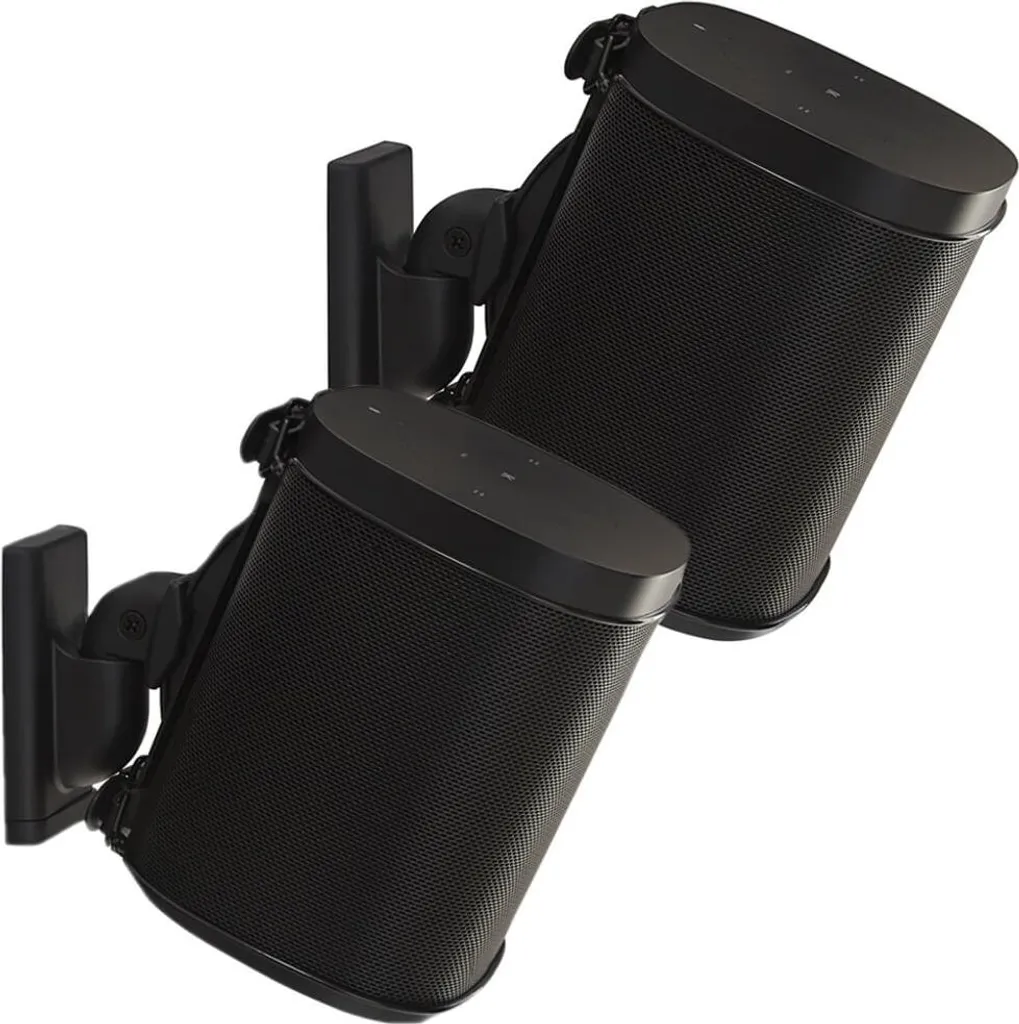 Support mural SANUS pour Sonos One SL Play:1 et Play:3 noir en paire