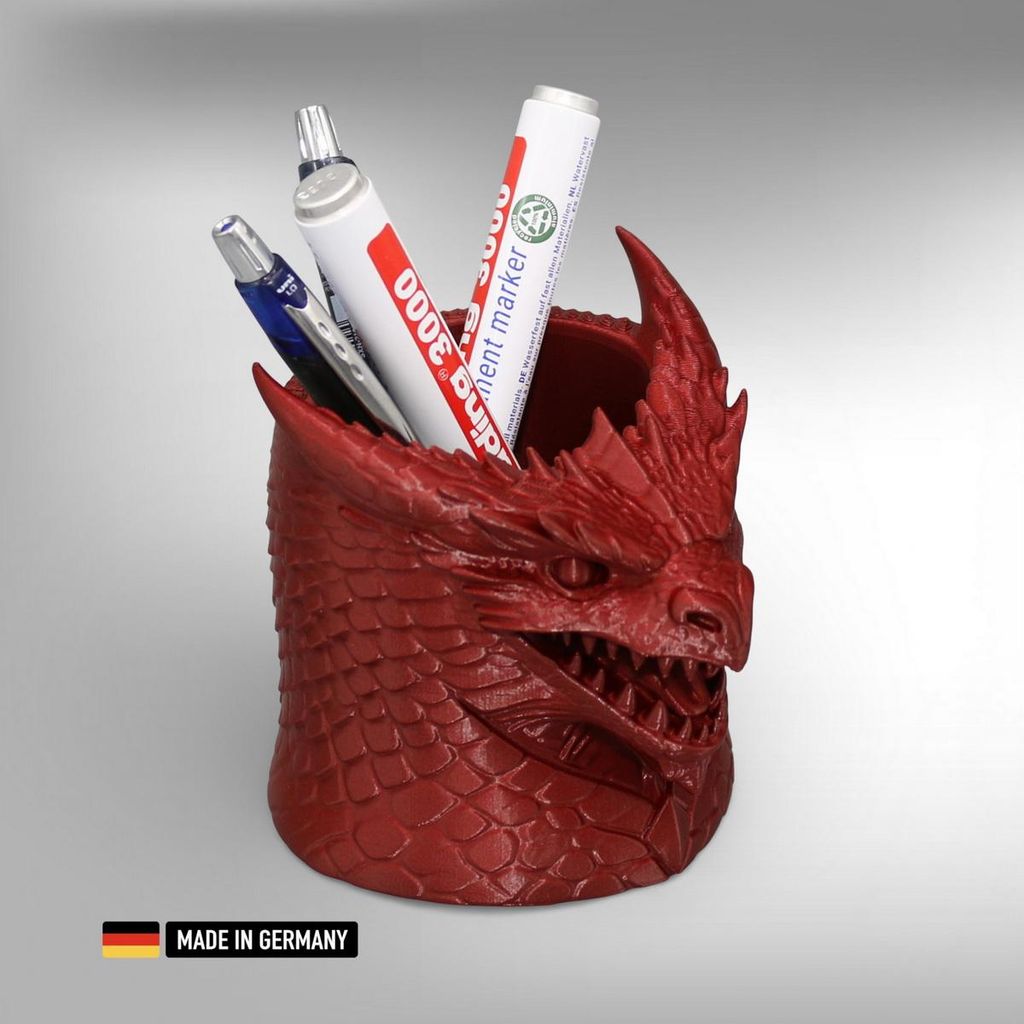 Stiftehalter im Drachen-Design / Stifthalter Stiftebox Geschenkidee Dekoration